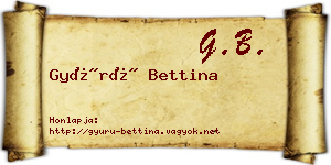 Gyürü Bettina névjegykártya