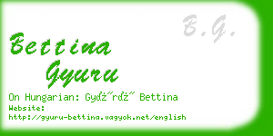 bettina gyuru business card